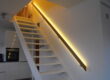 Eiken traprenovatie leuning met Ledverlichting
